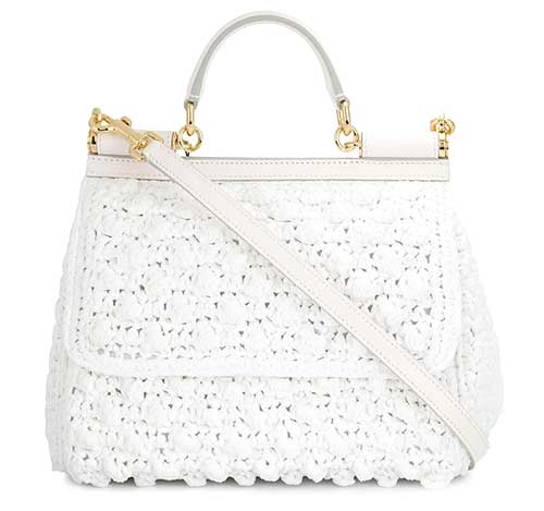 Crocheted Medium Sicily bag, Dolce & Gabbana